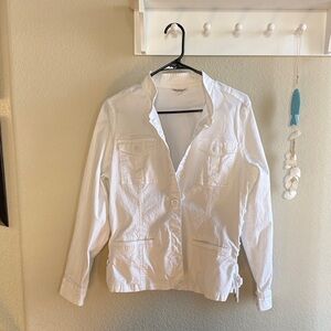 Christopher & Banks White Utility Jacket